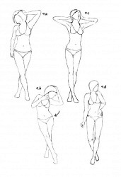 The pose - A page from the book, containing model poses